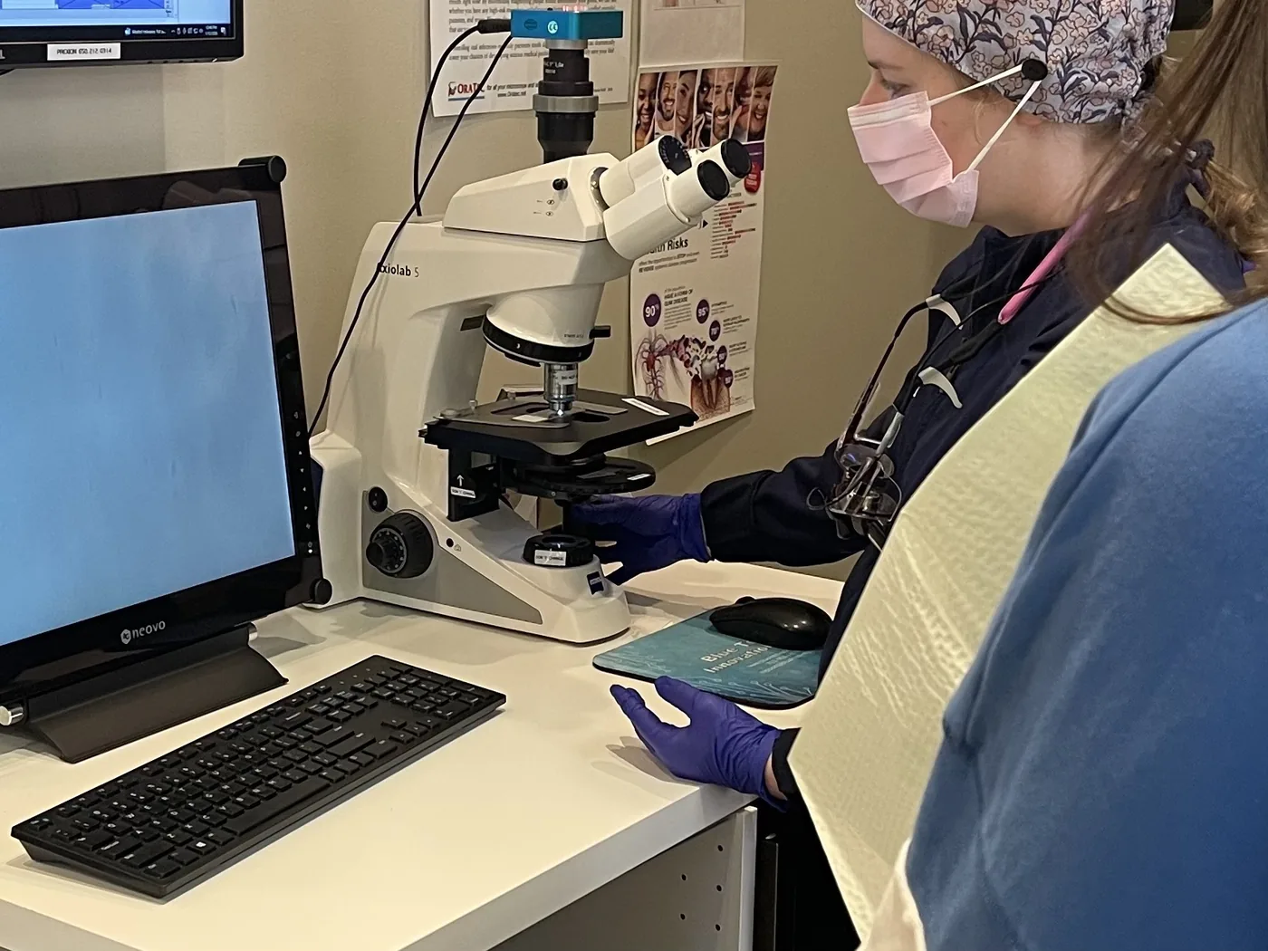 Microscopic evaluation of oral bacteria and salivary samples at Green Dentistry: Root and Restore in Alexandria, VA